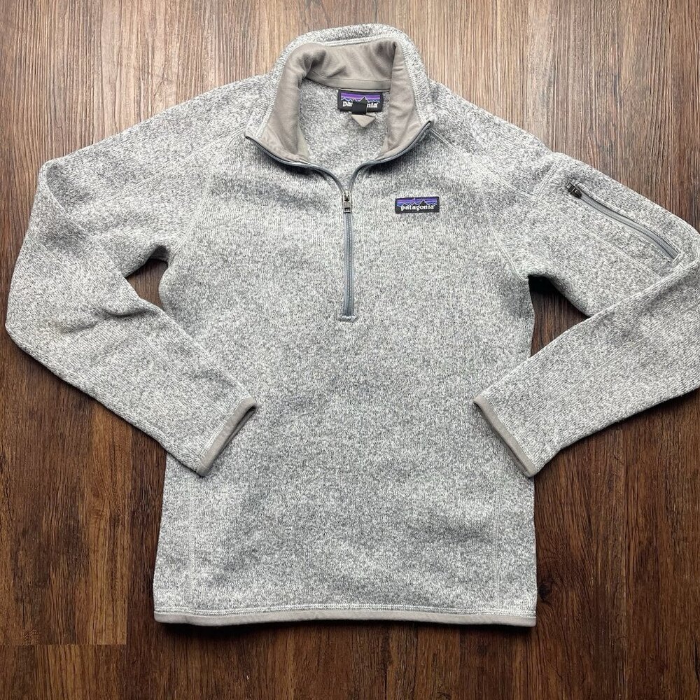 XS PATAGONIA Women’s Gray Better Sweater 1/4 Zip Jacket Fleece Pullover